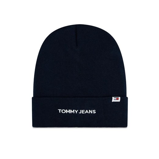 Tommy Jeans Czapka Linear Logo AW0AW15843 Granatowy ze sklepu MODIVO w kategorii Czapki zimowe damskie - zdjęcie 168397071