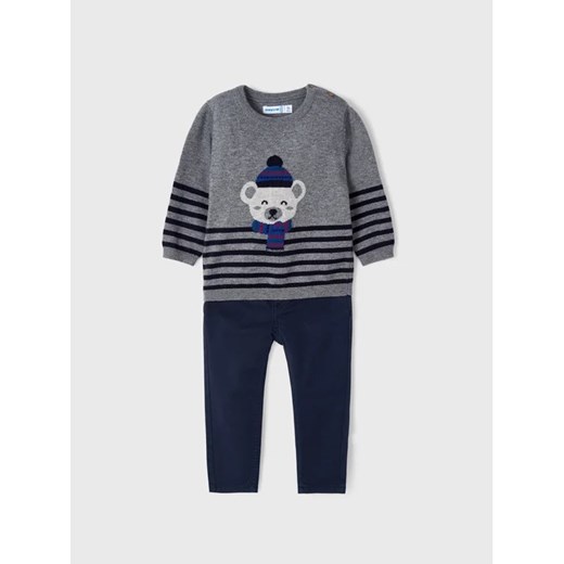 Mayoral Komplet sweter i spodnie materiałowe 2538 Kolorowy Regular Fit ze sklepu MODIVO w kategorii Komplety niemowlęce - zdjęcie 168398420
