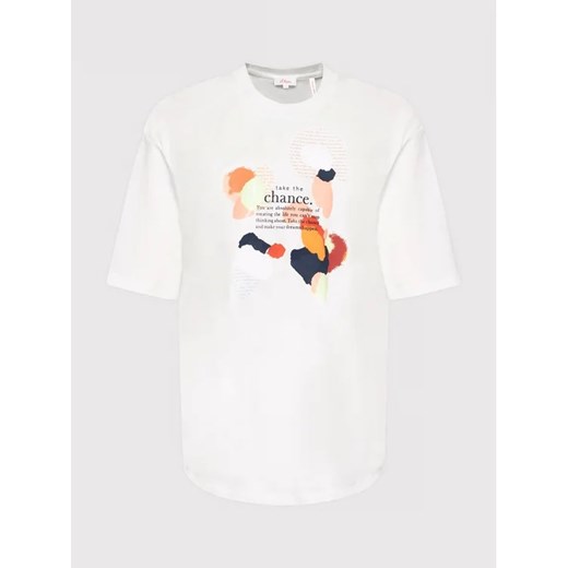 s.Oliver T-Shirt 2111768 Biały Loose Fit L MODIVO