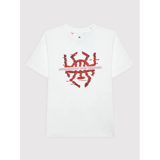 adidas T-Shirt Donovan Mitchell D.O.N. Issue HI0995 Biały Relaxed Fit 15_16Y MODIVO