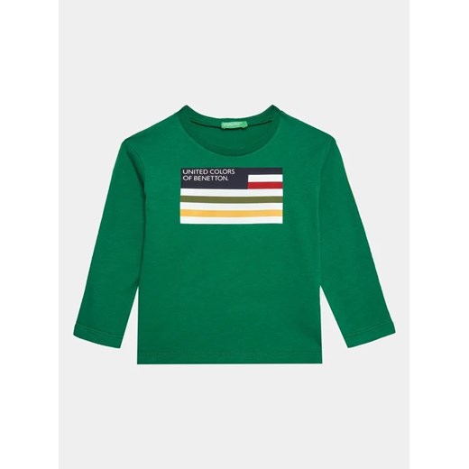 United Colors Of Benetton Bluzka 3I1XG10A8 Zielony Regular Fit ze sklepu MODIVO w kategorii T-shirty chłopięce - zdjęcie 168400951