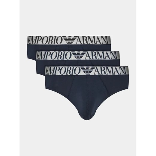 Emporio Armani Underwear Komplet 3 par slipów 111734 4R726 40035 Granatowy ze sklepu MODIVO w kategorii Majtki męskie - zdjęcie 168401400