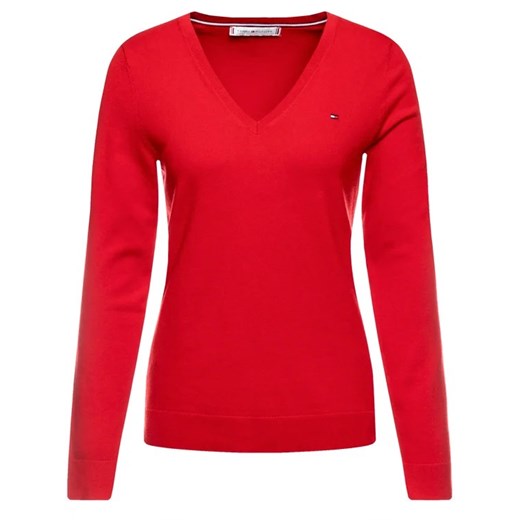 Tommy Hilfiger Sweter Heritage WW0WW25294 Czerwony Regular Fit Tommy Hilfiger XS okazyjna cena MODIVO