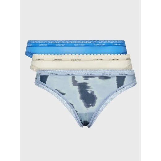 Calvin Klein Underwear Komplet 3 par stringów 000QD3802E Kolorowy ze sklepu MODIVO w kategorii Majtki damskie - zdjęcie 168403043
