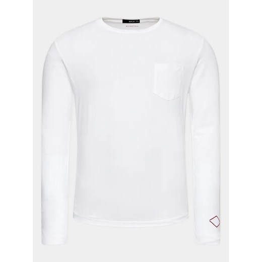 Replay Longsleeve M6653.000.23352P Biały Regular Fit Replay 3XL okazja MODIVO