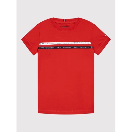 Tommy Hilfiger T-Shirt Tape KB0KB07357 D Czerwony Regular Fit Tommy Hilfiger 10Y wyprzedaż MODIVO