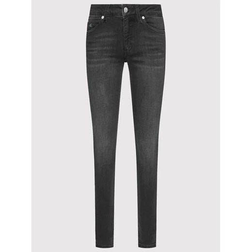 Calvin Klein Jeans Jeansy Skinny Fit Mid Rise J20J214099 Czarny Skinny Fit 25_32 okazyjna cena MODIVO