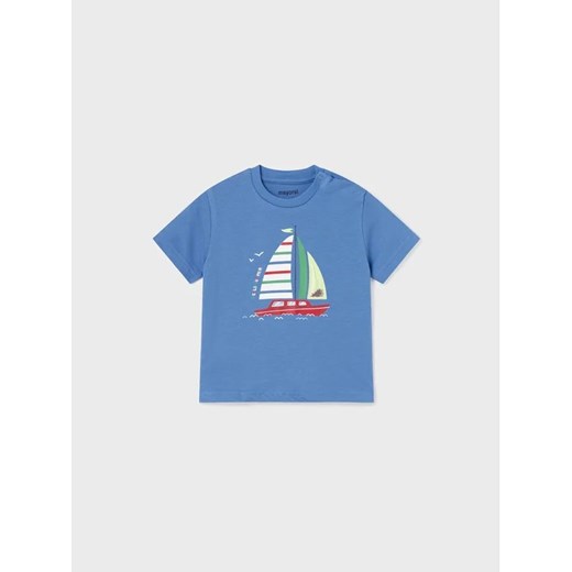 Mayoral T-Shirt 1022 Niebieski Regular Fit ze sklepu MODIVO w kategorii Koszulki niemowlęce - zdjęcie 168403622
