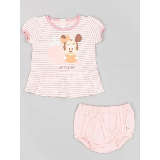 Zippy Komplet t-shirt i spodenki Myszka Minnie ZNGAP0602 23008 Różowy Regular Fit ze sklepu MODIVO w kategorii Komplety niemowlęce - zdjęcie 168403674