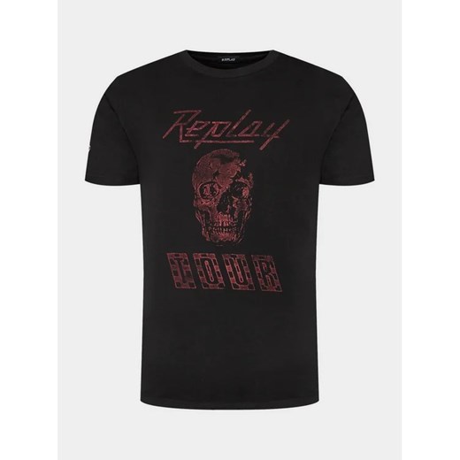 Replay T-Shirt M6761.000.23608P Czarny Regular Fit Replay M MODIVO