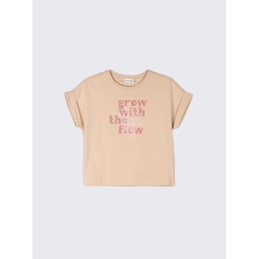 Coccodrillo T-Shirt WC2143203GRO Beżowy Relaxed Fit ze sklepu MODIVO w kategorii Bluzki dziewczęce - zdjęcie 168405784