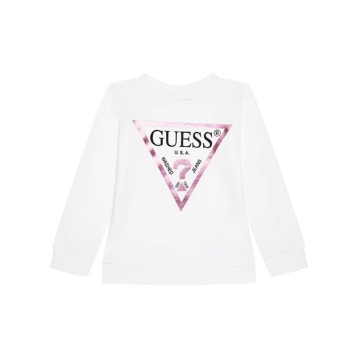 Guess Bluzka K84I18 K8HM0 Biały Regular Fit ze sklepu MODIVO w kategorii Bluzki dziewczęce - zdjęcie 168406000