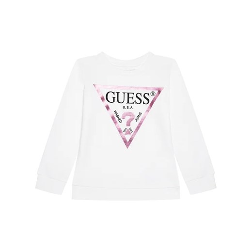 Guess Bluzka K84I18 K8HM0 Biały Regular Fit Guess 4Y wyprzedaż MODIVO
