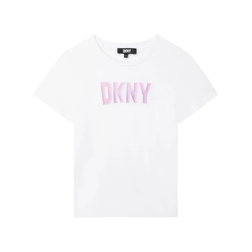 DKNY T-Shirt D35S85 S Biały Regular Fit 6Y MODIVO wyprzedaż