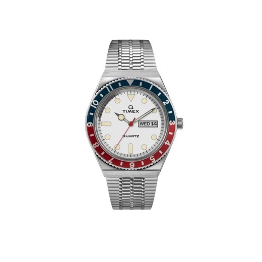 Timex Zegarek Q Reissue TW2U61200 Srebrny uniwersalny okazyjna cena MODIVO