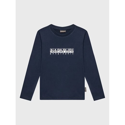 Napapijri Bluzka S-Box NP0A4GNI D Granatowy Regular Fit Napapijri 16Y okazja MODIVO