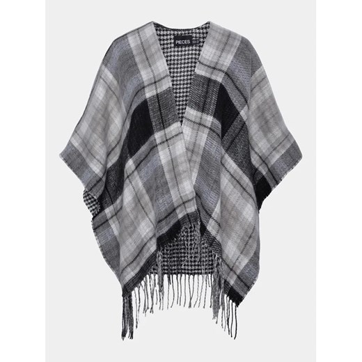 Pieces Ponczo 17144441 Szary Regular Fit Pieces uniwersalny promocja MODIVO