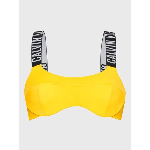 Calvin Klein Swimwear Góra od bikini Intense Power KW0KW01908 Żółty XS okazja MODIVO