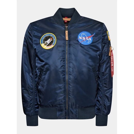 Alpha Industries Kurtka bomber Nasa 166107 Granatowy Regular Fit Alpha Industries M okazja MODIVO