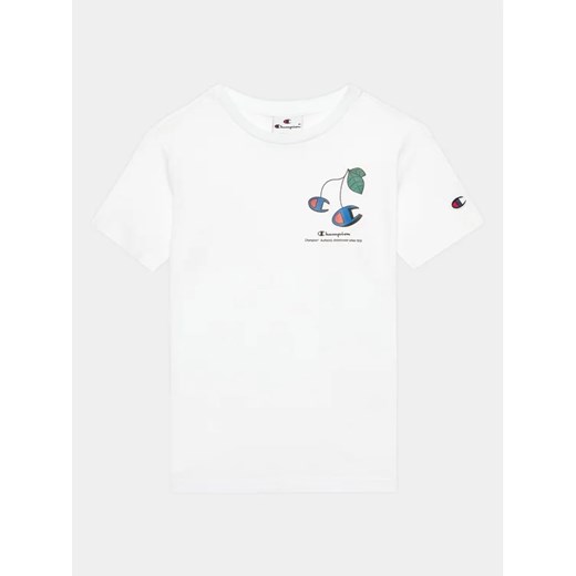 Champion T-Shirt 306373 Biały Regular Fit ze sklepu MODIVO w kategorii Bluzki dziewczęce - zdjęcie 168409890