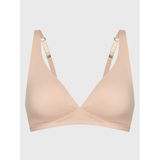 Hanro Biustonosz braletka Cotton Sensation 1387 Beżowy Hanro 75E okazyjna cena MODIVO