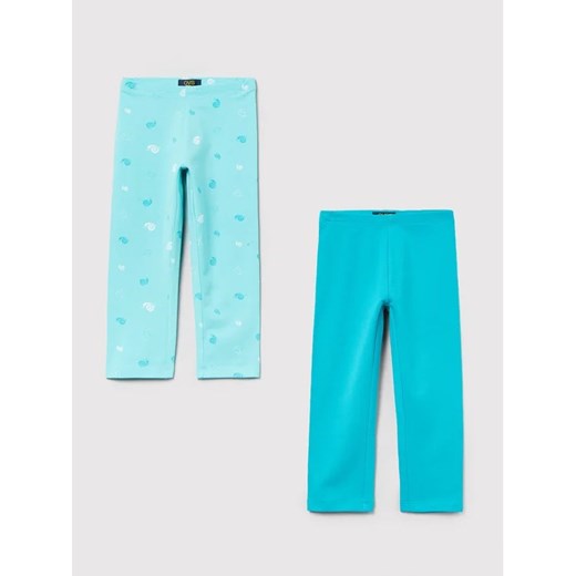 OVS Komplet 2 par legginsów 1483253 Niebieski Slim Fit ze sklepu MODIVO w kategorii Spodnie dziewczęce - zdjęcie 168411381