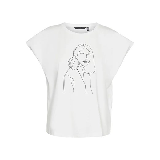 Vero Moda T-Shirt 10298088 Biały Box Fit Vero Moda XL wyprzedaż MODIVO