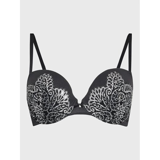 Wonderbra Biustonosz push-up WB000AQ9 Czarny Wonderbra 80C MODIVO okazyjna cena