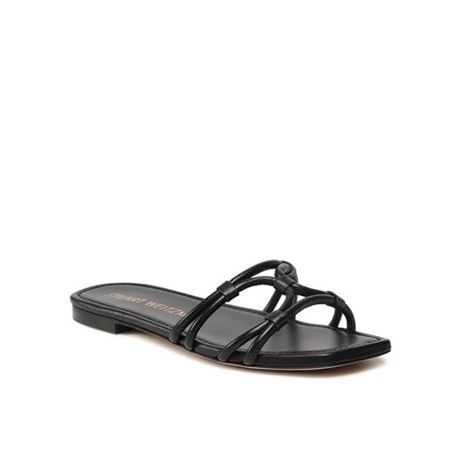 Stuart Weitzman Klapki Wovenknotslidesandal SA616 Czarny Stuart Weitzman 40 MODIVO