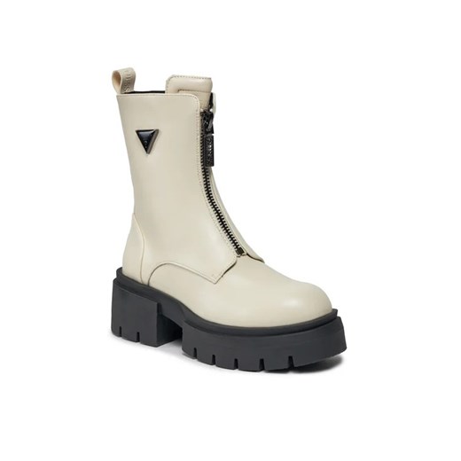 Guess Botki Leila FL8LEL ELE10 Écru Guess 38 promocyjna cena MODIVO