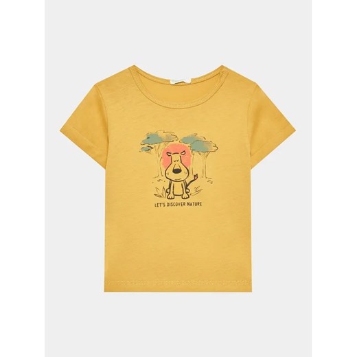 United Colors Of Benetton T-Shirt 3I1XA102V Żółty Regular Fit ze sklepu MODIVO w kategorii T-shirty chłopięce - zdjęcie 168413473