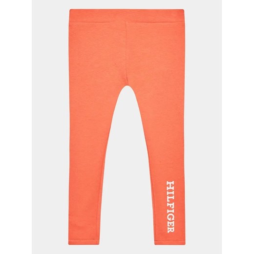 Tommy Hilfiger Legginsy KG0KG07410 D Pomarańczowy Slim Fit ze sklepu MODIVO w kategorii Spodnie dziewczęce - zdjęcie 168414904