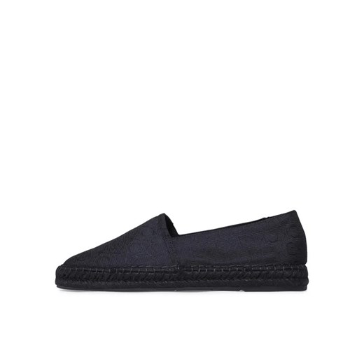 Calvin Klein Espadryle Espadrille Mono Jq HM0HM00977 Czarny Calvin Klein 45 MODIVO wyprzedaż