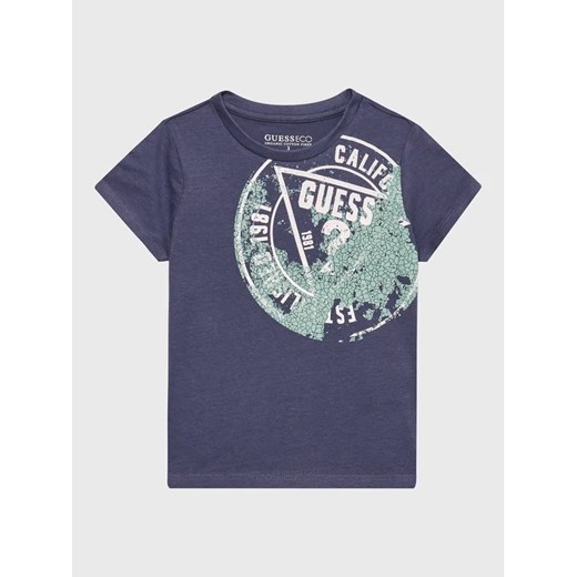 Guess T-Shirt N3GI16 K8HM0 Granatowy Regular Fit ze sklepu MODIVO w kategorii T-shirty chłopięce - zdjęcie 168416074