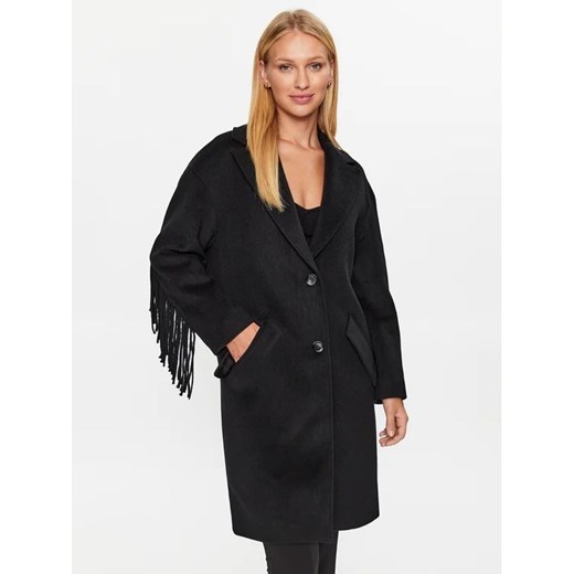Guess Płaszcz wełniany Martine W2BL51 WEWU0 Czarny Relaxed Fit ze sklepu MODIVO w kategorii Płaszcze damskie - zdjęcie 168416411