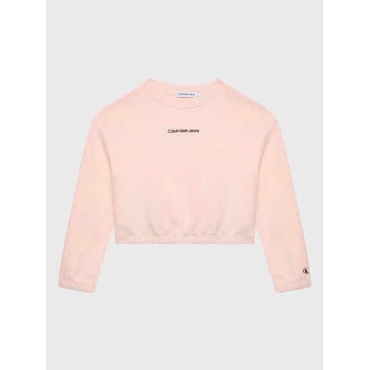Calvin Klein Jeans Bluza IG0IG01866 Różowy Relaxed Fit ze sklepu MODIVO w kategorii Bluzy dziewczęce - zdjęcie 168416781