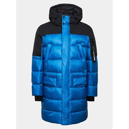 Replay Kurtka puchowa M8360.000.84174D Niebieski Regular Fit Replay L MODIVO