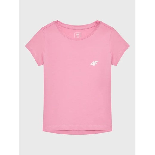 4F T-Shirt HJZ22-JTSD001 Różowy Regular Fit ze sklepu MODIVO w kategorii Bluzki dziewczęce - zdjęcie 168418011