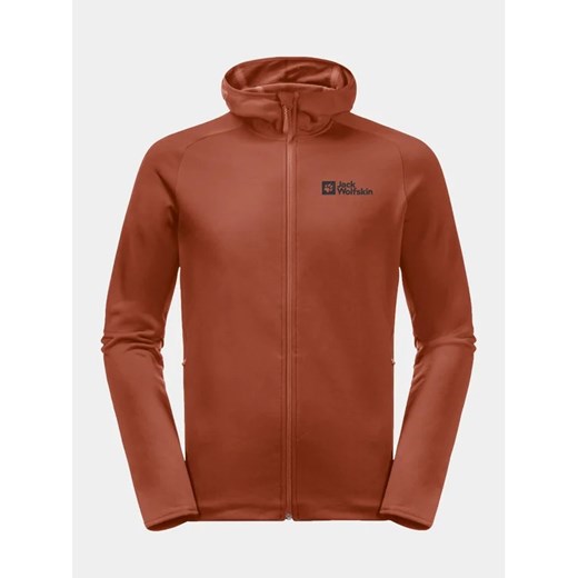 Jack Wolfskin Bluza techniczna Baiselberg Hooded Fz 1710541 Czerwony Regular Fit Jack Wolfskin L promocja MODIVO