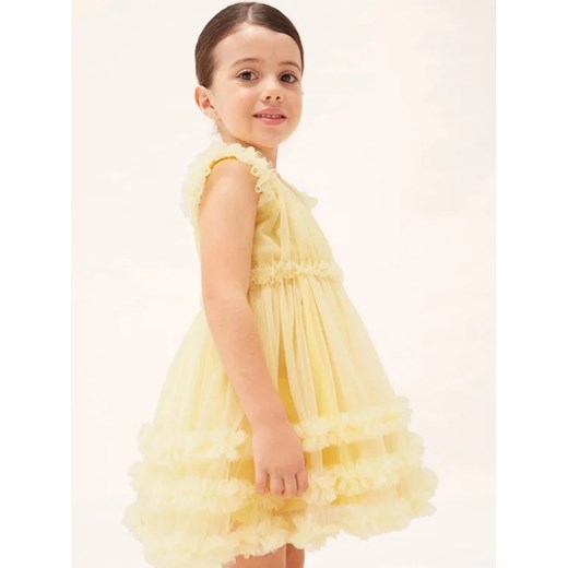 Mayoral Sukienka elegancka 3918 Żółty ze sklepu MODIVO w kategorii Sukienki dziewczęce - zdjęcie 168419224