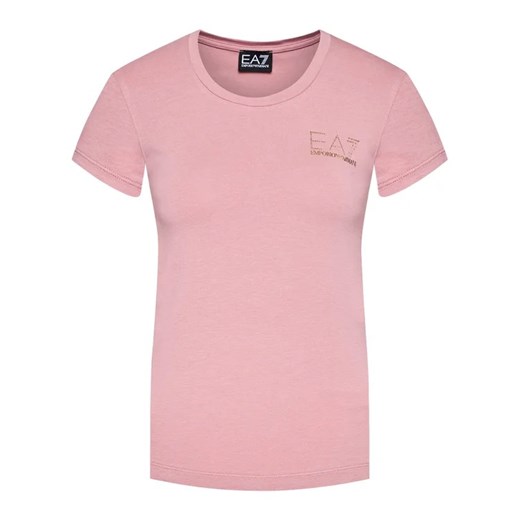 EA7 Emporio Armani T-Shirt 8NTT65 TJ28Z 1436 Różowy Slim Fit L wyprzedaż MODIVO