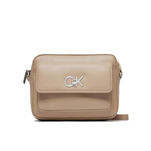 Calvin Klein Torebka Re-Lock Camera Bag W/Flap K60K611083 Brązowy ze sklepu MODIVO w kategorii Listonoszki - zdjęcie 168420524