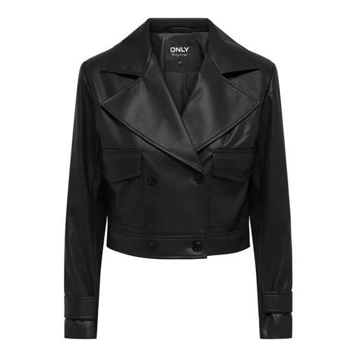 ONLY Kurtka z imitacji skóry 15293027 Czarny Regular Fit S wyprzedaż MODIVO