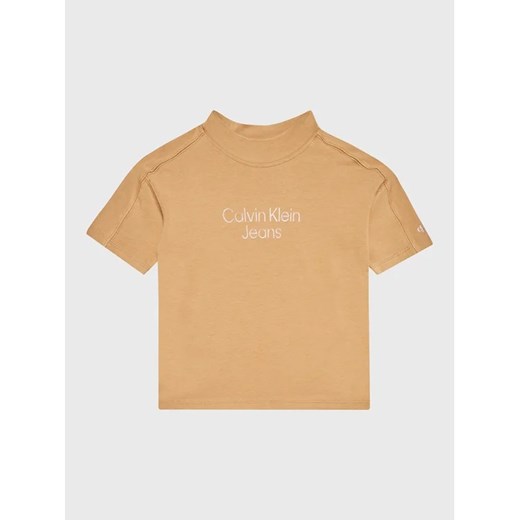 Calvin Klein Jeans T-Shirt IG0IG01787 Brązowy Regular Fit ze sklepu MODIVO w kategorii T-shirty chłopięce - zdjęcie 168421053