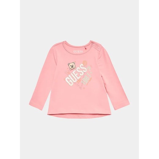 Guess Bluzka A3YI06 K6YW4 Różowy Regular Fit ze sklepu MODIVO w kategorii Bluzki dziewczęce - zdjęcie 168424171