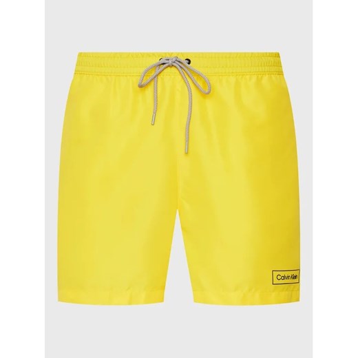 Calvin Klein Swimwear Szorty kąpielowe KM0KM00787 Żółty Regular Fit XL wyprzedaż MODIVO