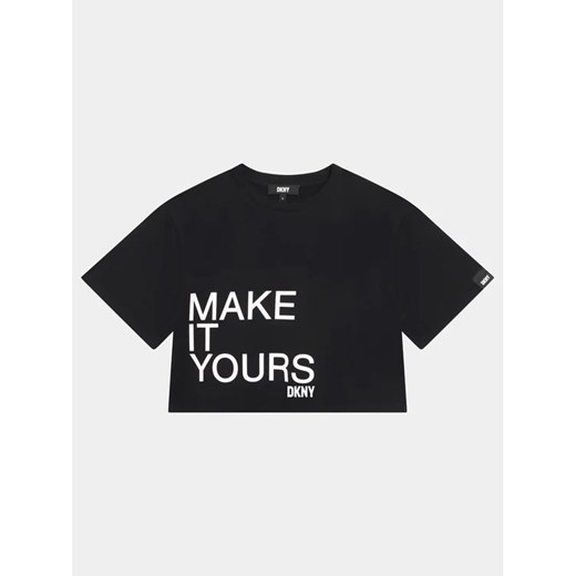 DKNY T-Shirt D35T18 S Czarny Regular Fit 10Y promocja MODIVO