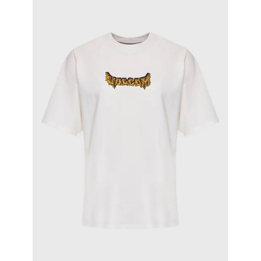 Volcom T-Shirt Voltrip B3512312 Biały Regular Fit ze sklepu MODIVO w kategorii Bluzki damskie - zdjęcie 168426872