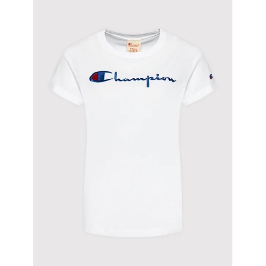 Champion T-Shirt Script Logo 110992 Biały Heritage Fit Champion M MODIVO