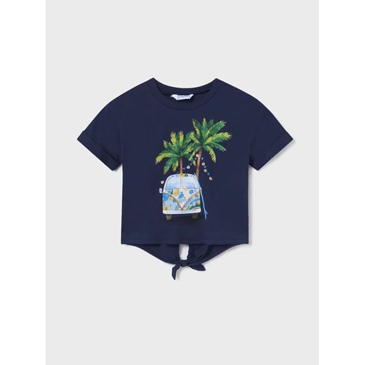 Mayoral T-Shirt 6057 Granatowy ze sklepu MODIVO w kategorii Bluzki dziewczęce - zdjęcie 168428494